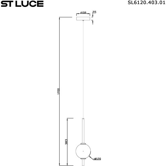 SL6120.403.01 Светильник подвесной ST-Luce Черный/Прозрачное кракелированное стекло LED 1*8,5W 3000K PEEK SL6120.403.01 Светильник подвесной ST-Luce Черный/Прозрачное кракелированное стекло LED 1*8,5W 3000K PEEK