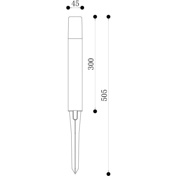Уличный грунтовый светильник на колышке Maytoni O416FL-L3B3K1 Talpa IP65 светодиодный LED 3W