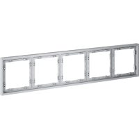 VLS100516 Рамка пластиковая для электрических изделий серого цвета VOLTUM серии S70 на 5 постов (серый)
