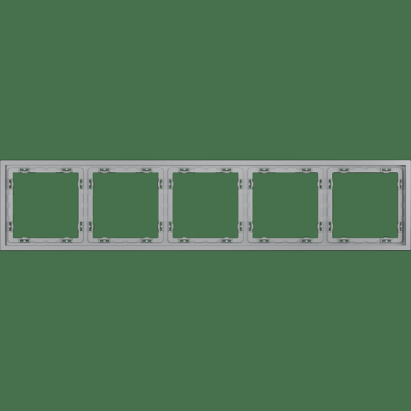 VLS100516 Рамка пластиковая для электрических изделий серого цвета VOLTUM серии S70 на 5 постов (серый)