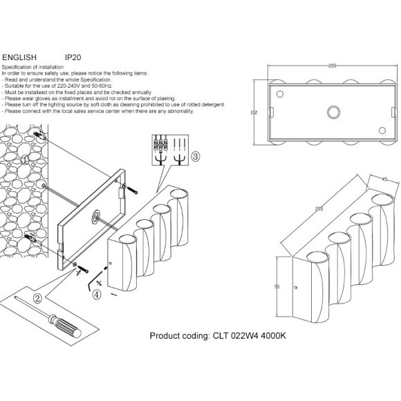 Бра Crystal Lux CLT 022W4 BL-GO 4000K Бра Crystal Lux CLT 022W4 BL-GO 4000K