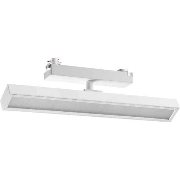 Novotech STRATUS 359781 Белый однофазный трехжильный трековый светодиодный светильник, линейный 30см, поворотный, CCT перекл. цветовой температуры, LED 18Вт 1080Лм 2700;3200;4000К CRI90 105° IP20 220В, коэф. пульсации < 1%
