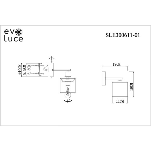 SLE300611-01 Светильник настенный Хром/Бежевый E14 1*40W ESSENZA