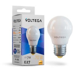 Светодиодная лампа Voltega Simple Globe 7W 3000K E27 180° 7243