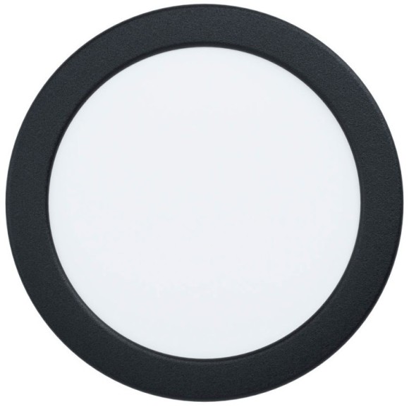 99212 Светодиодный встраиваемый светильник FUEVA 5, 11W (LED), ?166, ET26, IP44, 1350lm, 3000K, сталь, черный