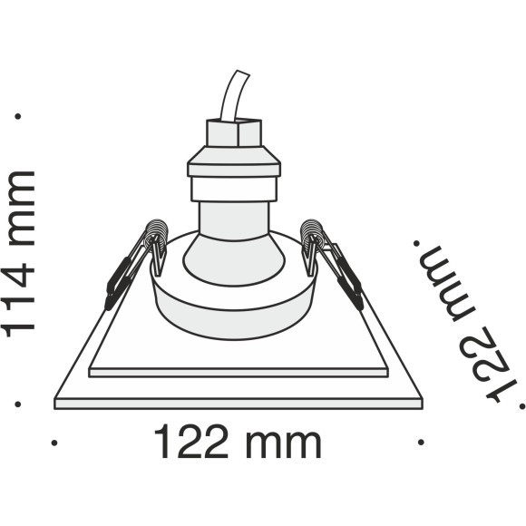 Гипсовый светильник под покраску Maytoni DL005-1-01-W Gyps Modern под лампу 1xGU10 35W
