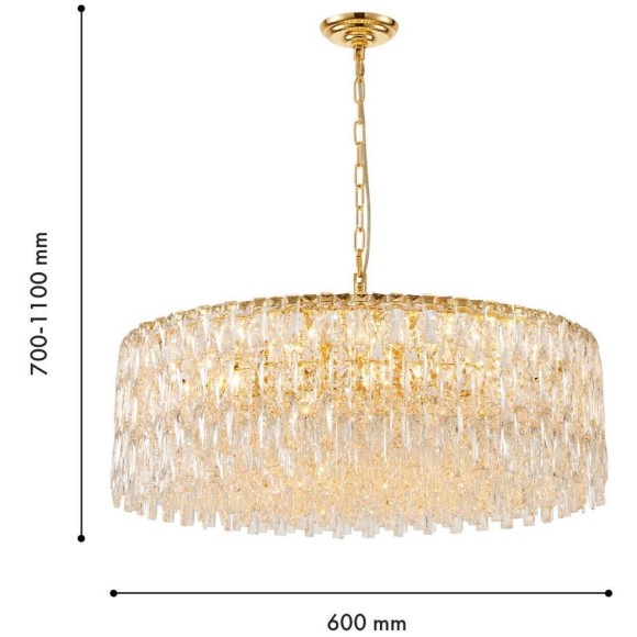 4722-18P, подвесная люстра, D800xH700/1100, 18xE14x40W, excluded