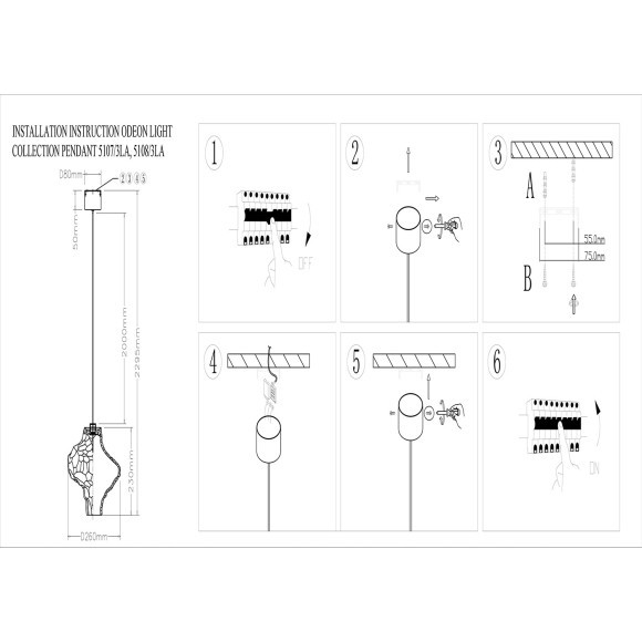  Подвес LED x 3W 4000K ORDI 5108/3L
