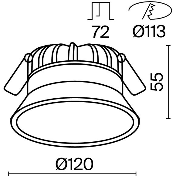 Встраиваемый светильник Technical DL055-12W3-4-6K-W Встраиваемый светильник Technical DL055-12W3-4-6K-W