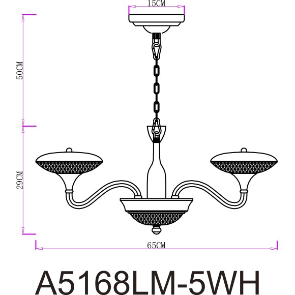 Подвесная люстра Arte Lamp BERN LED Lm4700 Ra80 4000K A5168LM-5WH Подвесная люстра Arte Lamp BERN LED Lm4700 Ra80 4000K A5168LM-5WH