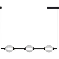 SL6120.403.03 Светильник подвесной ST-Luce Черный/Прозрачное кракелированное стекло LED 3*8,5W 3000K PEEK SL6120.403.03 Светильник подвесной ST-Luce Черный/Прозрачное кракелированное стекло LED 3*8,5W 3000K PEEK