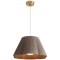 FR2056PL-01BR Подвесной светильник латунный с коричневым тканевым плафоном Freya Sylvia