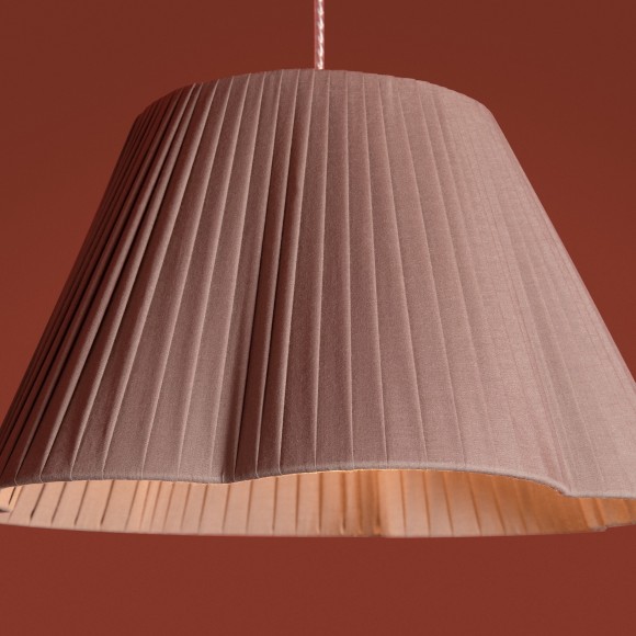 FR2056PL-01BR Подвесной светильник латунный с коричневым тканевым плафоном Freya Sylvia