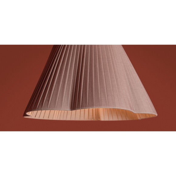 FR2056PL-01BR Подвесной светильник латунный с коричневым тканевым плафоном Freya Sylvia