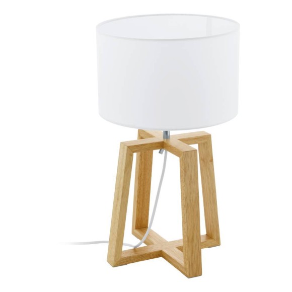 901293 CHIETINO CHIETINO 1 Настольная лампа с 1 лампой E27, 60Вт, механический выключатель, дерево, хром, текстиль 901293 CHIETINO CHIETINO 1 Настольная лампа с 1 лампой E27, 60Вт, механический выключатель, дерево, хром, текстиль