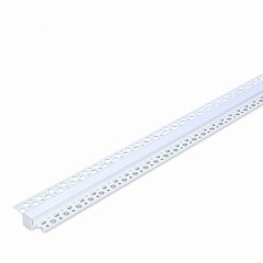 ST017.129.07 Алюминиевый профиль 2м для монтажа в ГКЛ, без фланца (кромки), безрамочная световая линия в потолке, 2000x55x18мм