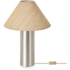 Freya Zoe FR5632TL-01N Современный настольный светильник с доп. сенсорным выключателем на основании, лампа 1xE27 до 60 Вт, основание металл цвета никель и коричневый тканевый абажур Freya Zoe FR5632TL-01N Современный настольный светильник с доп. сенсорным выключателем на основании, лампа 1xE27 до 60 Вт, основание металл цвета никель и коричневый тканевый абажур