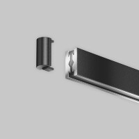 Maytoni Flarity TRA154EC-B Скругленная торцевая заглушка 1шт, для шинопроводов черного цвета серии Flarity, 16x9x8мм