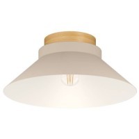 900736 Потолочный светильник MOHARRAS, 1X40W (E27), H160, ?400, дерево, коричневый / сталь, песочный