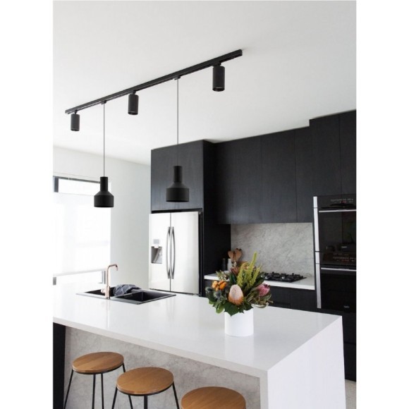 99757 Подвесной потолочный светильник трековый (люстра) TB CASIBARE, 1x40W, E27, H1100, ?150, сталь, черный