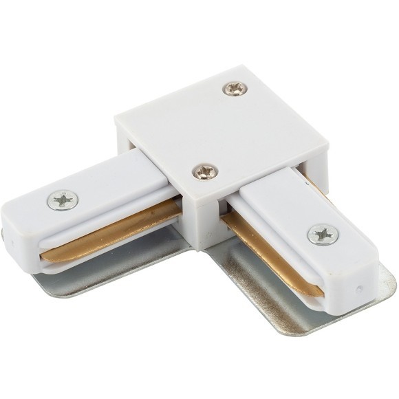 Г-образный соединитель для накладных однофазных шинопроводов Denkirs TR1102-WH