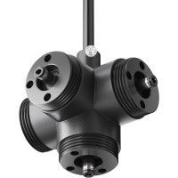 Х-образный вертикальный коннектор для системы Maytoni Shelf с вводом питания CA019L4C-P-B