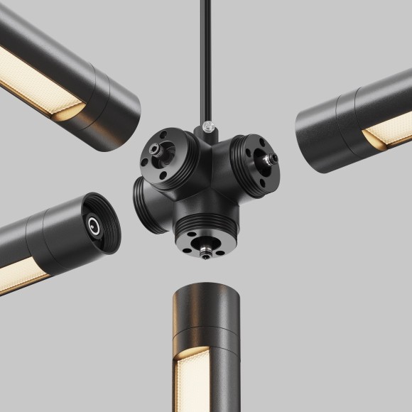 Х-образный вертикальный коннектор для системы Maytoni Shelf с вводом питания CA019L4C-P-B Х-образный вертикальный коннектор для системы Maytoni Shelf с вводом питания CA019L4C-P-B