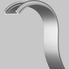 Maytoni ALM-1806-S-2M 631016 Гибкий накладной 2м алюминиевый профиль для светодиодной ленты (без торц. заглушек)