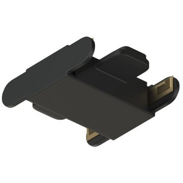 Соединитель прямой для треков Air, серия Base, пластик, чёрный