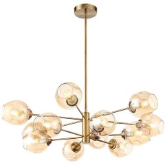 SL1500.203.12 Светильник подвесной ST-Luce Золотистый/Янтарный E14 12*40W FOVIA SL1500.203.12 Светильник подвесной ST-Luce Золотистый/Янтарный E14 12*40W FOVIA