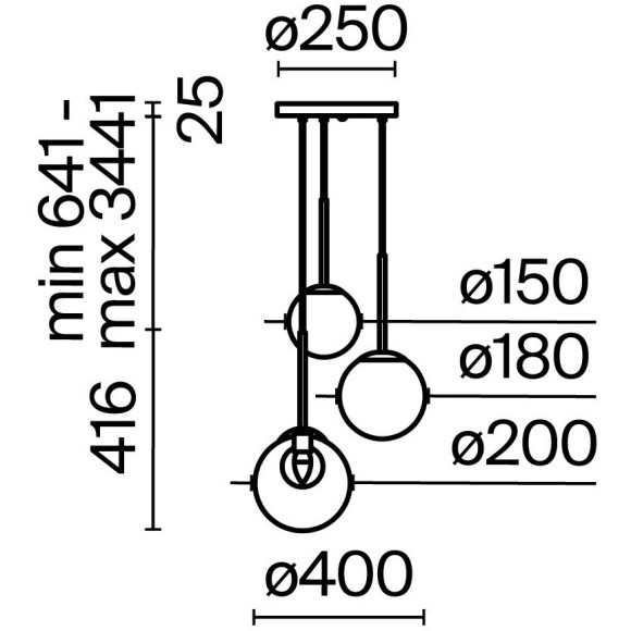 Подвесной светильник Maytoni MOD521PL-03G Подвесной светильник Maytoni MOD521PL-03G