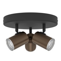 300591 CONSUMA Спот настенный 3xGU10 15Вт IP44 бронза черный