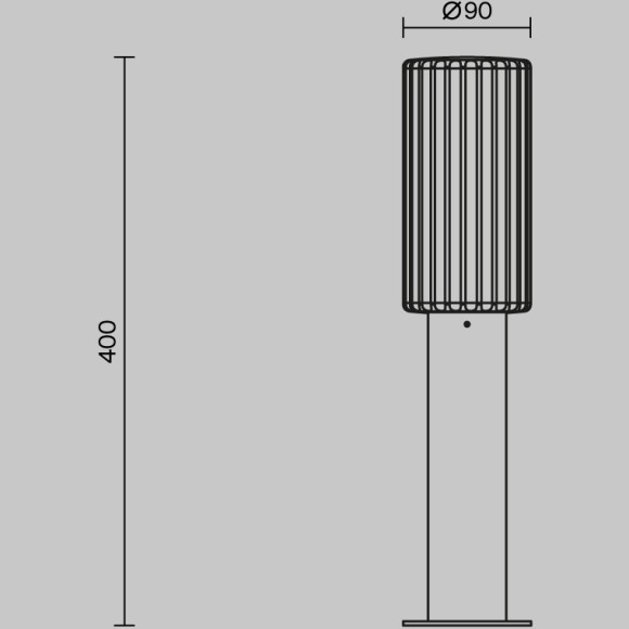 Маленький уличный столбик Maytoni Outdoor O502FL-01B