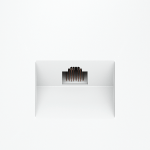 VLS060102 Розетка компьютерная RJ45 категории 6Е (для проводов CAT5-CAT6 до 10 Гбит/сек) белого матового цвета VOLTUM S70 (белый матовый)