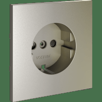 VLS000704 Накладка для розетки с заземлением и защитными шторками шелкового цвета VOLTUM S70 (шелк)