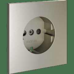 VLS000704 Накладка для розетки с заземлением и защитными шторками шелкового цвета VOLTUM S70 (шелк)