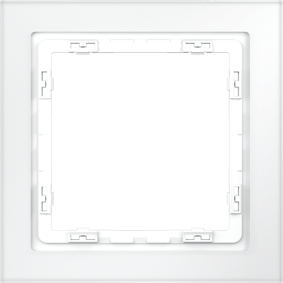 VLS110102 Рамка стеклянная для электрических изделий VOLTUM серии S70 на 1 пост матового белого цвета из стекла