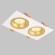 Светильник встраиваемый поворотный GU10 2*50W Белый/Матовое Золото IL.0029.0010-2-WMG