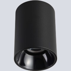 Crystal Lux CLT 084C BL 1400/345 Светильник потолочный накладной точечный, черный матовый цилиндр под лампу GU10 макс. 50Вт, 110x70мм, черный спот для кухни, коридора и прихожей, IP20 220V
