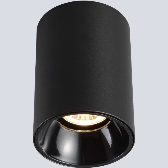 Crystal Lux CLT 084C BL 1400/345 Светильник потолочный накладной точечный, черный матовый цилиндр под лампу GU10 макс. 50Вт, 110x70мм, черный спот для кухни, коридора и прихожей, IP20 220V Crystal Lux CLT 084C BL 1400/345 Светильник потолочный накладной точечный, черный матовый цилиндр под лампу GU10 макс. 50Вт, 110x70мм, черный спот для кухни, коридора и прихожей, IP20 220V