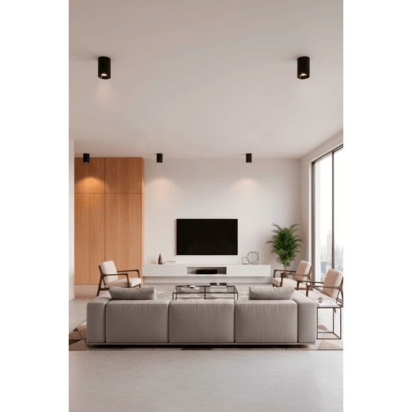 Crystal Lux CLT 084C BL 1400/345 Светильник потолочный накладной точечный, черный матовый цилиндр под лампу GU10 макс. 50Вт, 110x70мм, черный спот для кухни, коридора и прихожей, IP20 220V Crystal Lux CLT 084C BL 1400/345 Светильник потолочный накладной точечный, черный матовый цилиндр под лампу GU10 макс. 50Вт, 110x70мм, черный спот для кухни, коридора и прихожей, IP20 220V