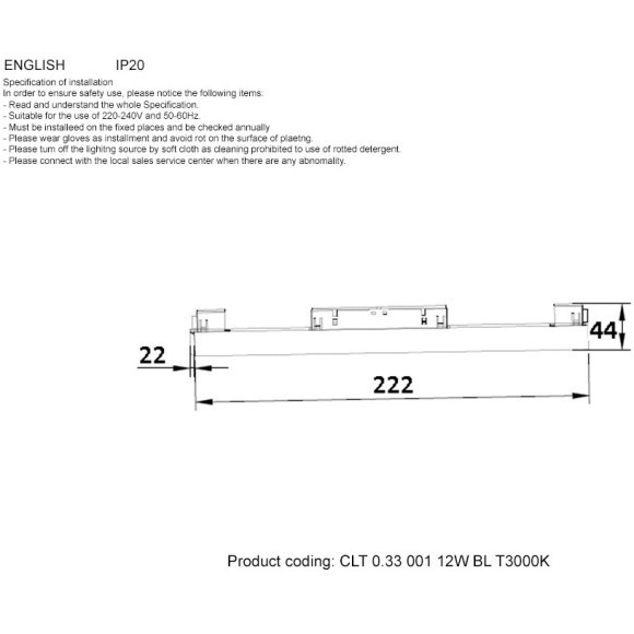 CLT 0.33 001 12W BL T3000K Трековый магнитный светодиодный светильник Crystallux Space 48V CRI90+ 3000К 1020Лм 120° 12W CLT 0.33 001 12W BL T3000K Трековый магнитный светодиодный светильник Crystallux Space 48V CRI90+ 3000К 1020Лм 120° 12W