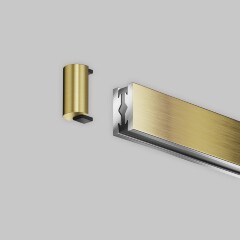 Maytoni Flarity TRA154EC-BS Скругленная торцевая заглушка 1шт, для шинопроводов латунного цвета серии Flarity, 16x9x8мм