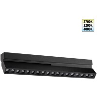 359761 OVER NT25 396 черный Светильник накладной с перекл. цв. температуры IP20 LED 18W 180-265V 2700К/3200К/4000К EOS