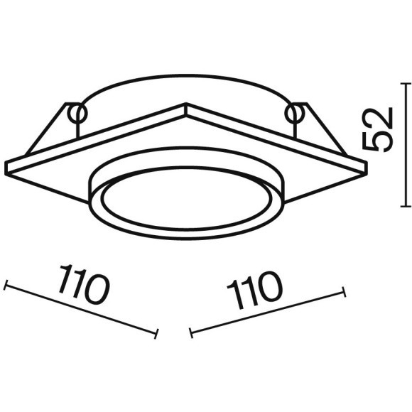 Встраиваемый светильник Maytoni DL086-GX53-SQ-W Hoop под лампу 1xGX53 15W