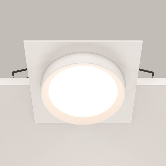 Встраиваемый светильник Maytoni DL086-GX53-SQ-W Hoop под лампу 1xGX53 15W