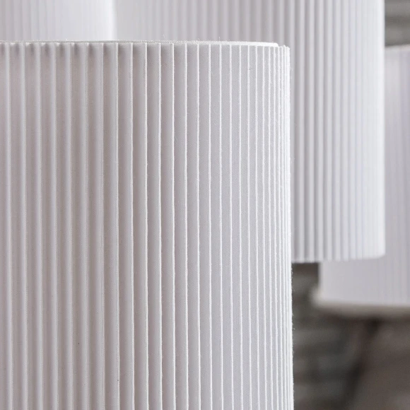 Arte Lamp DEBORA A4108LM-8SS Потолочная люстра на штанге, 8 плафонов, основание никелевый металл, плафоны текстильные белые, лампы E14 8шт до 40Вт IP20 подключение 220В, макс. высота 71см, возможно укоротить на 20см