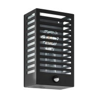 900137 EGLO ALAMONTE 3 Уличный настенный светильник с датчиком движения, 1xE27, 60W, IP44, L170, H295, алюминий, сталь, черный