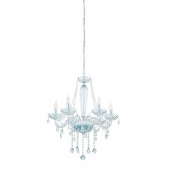 39099 BASILANO BASILANO 1 Люстра потолочная с шестью лампами E14, 240Вт, хромированный металл, прозрачное стекло