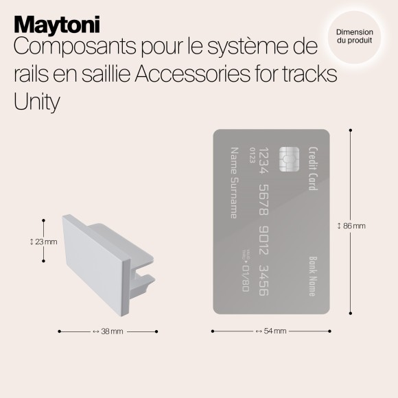Торцевая заглушка 1шт для накладных однофазных шинопроводов Maytoni TRA001EC-11W
